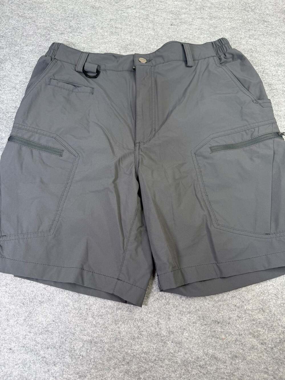 Shallowlulu Cargo Hiking Shorts Size 34 Gray Nylon Performance Stretch